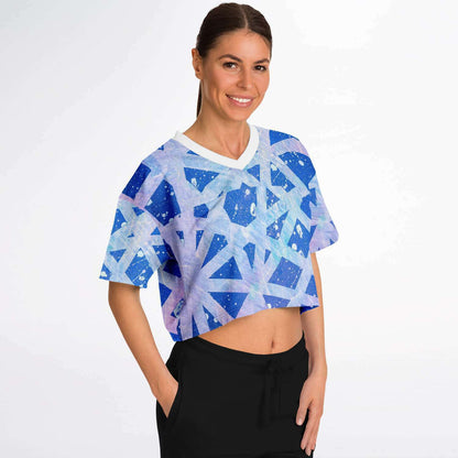 Gavin Scott Cropped Football Jersey w/White Collar (Femme XS-XL)