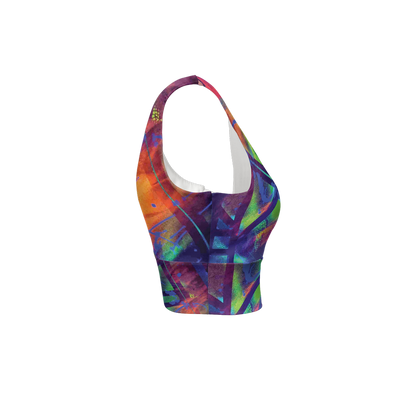 Gavin Scott Longline V-Shape-Back Sports Bra-Butter Soft Texture