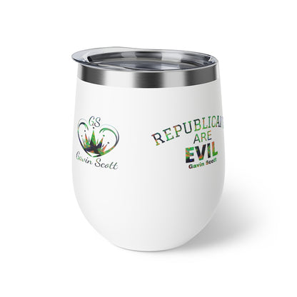 Gavin Scott REPUBLICANS ARE EVIL Insulated Copper Cup, 12oz