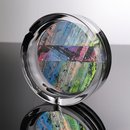 Gavin Scott Round Glass Ashtray with 3 Slots