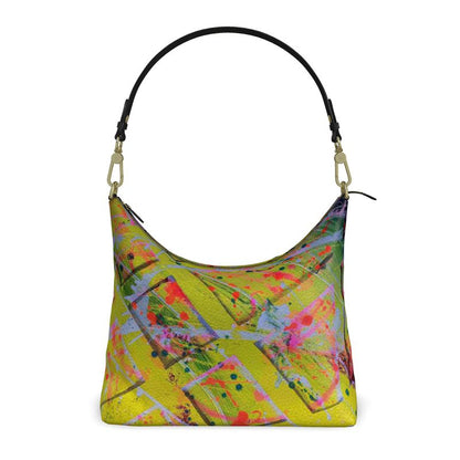 Gavin Scott Deluxe Leather Square Shoulder Bag