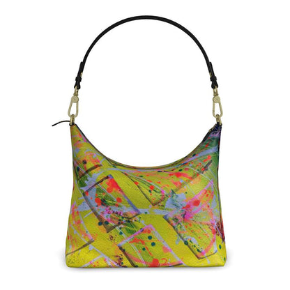 Gavin Scott Deluxe Leather Square Shoulder Bag