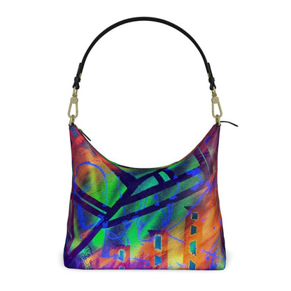 Gavin Scott Deluxe Leather Square Shoulder Bag