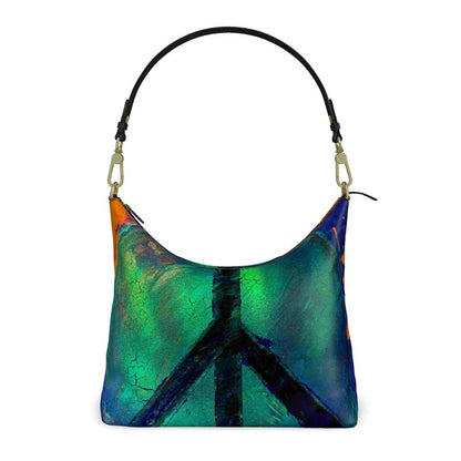 Gavin Scott Deluxe Leather Square Shoulder Bag