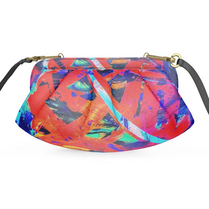 Gavin Scott Deluxe Leather Soft Frame Pleated Clutch