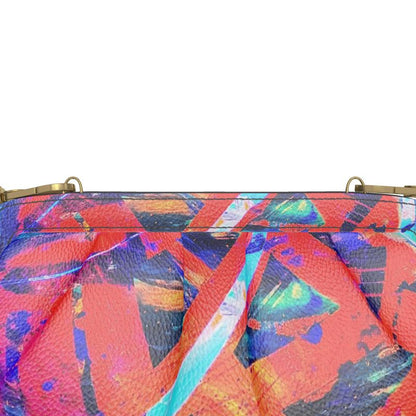 Gavin Scott Deluxe Leather Soft Frame Pleated Clutch