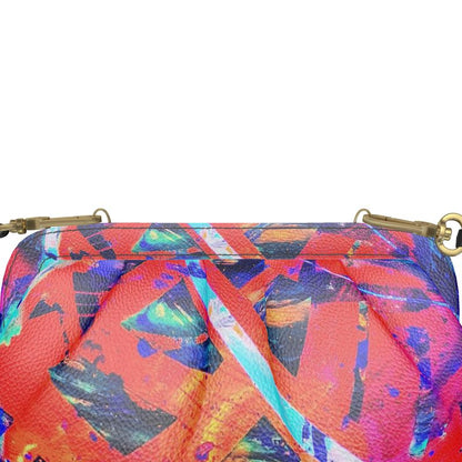 Gavin Scott Deluxe Leather Soft Frame Pleated Clutch