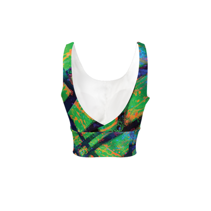 Gavin Scott Longline V-Shape-Back Sports Bra-Butter Soft Texture