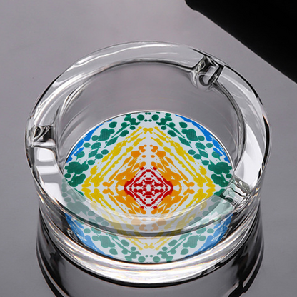 Gavin Scott Round Glass Ashtray with 3 Slots