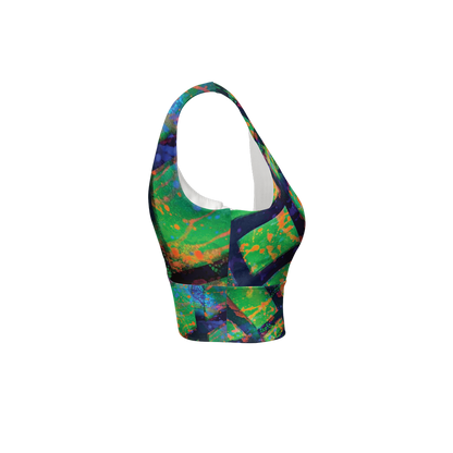 Gavin Scott Longline V-Shape-Back Sports Bra-Butter Soft Texture