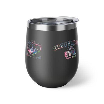 Gavin Scott REPUBLICANS ARE EVIL Insulated Copper Cup, 12oz
