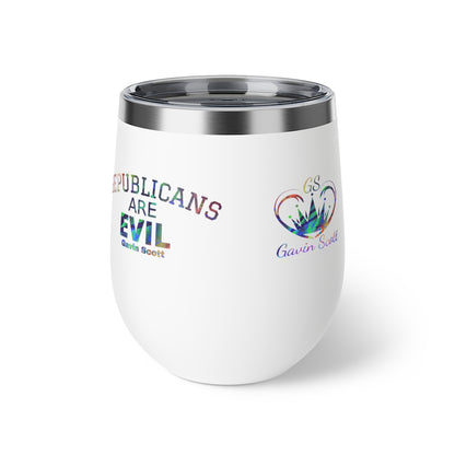 Gavin Scott REPUBLICANS ARE EVIL Insulated Copper Cup, 12oz