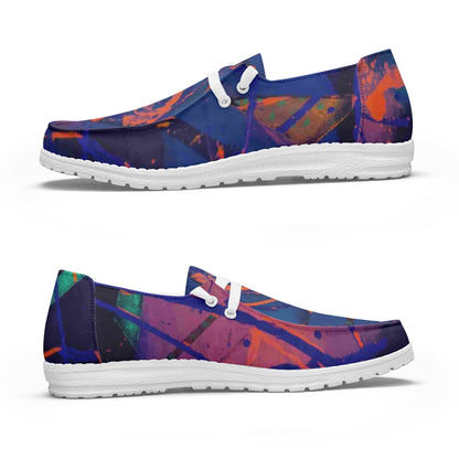 Gavin Scott Lace-Up Canvas Loafers