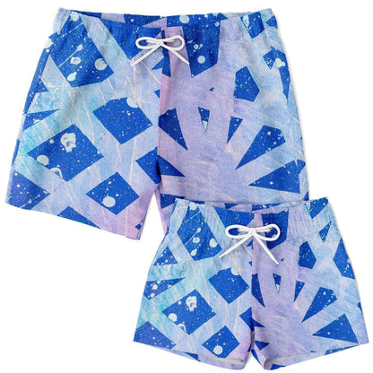 Gavin Scott Aqua Duo Trunk Set (Masc M:XS-3XL/B:XS-2XL)