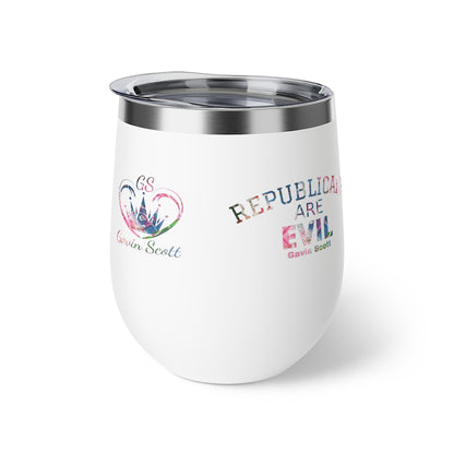 Gavin Scott REPUBLICANS ARE EVIL Insulated Copper Cup, 12oz