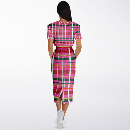 Gavin Scott Cropped Top & Full Skirt Set (Femme XS-XL)