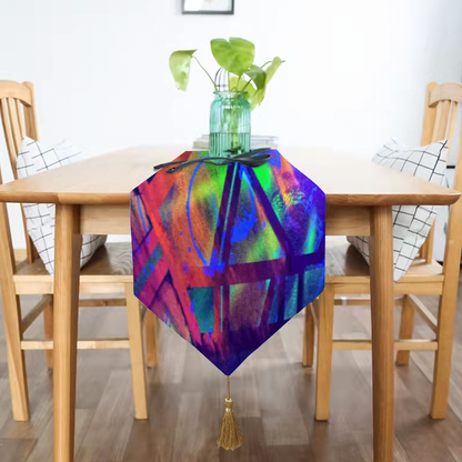 Gavin Scott Double-Sided Table Runner with Tassel Pendants