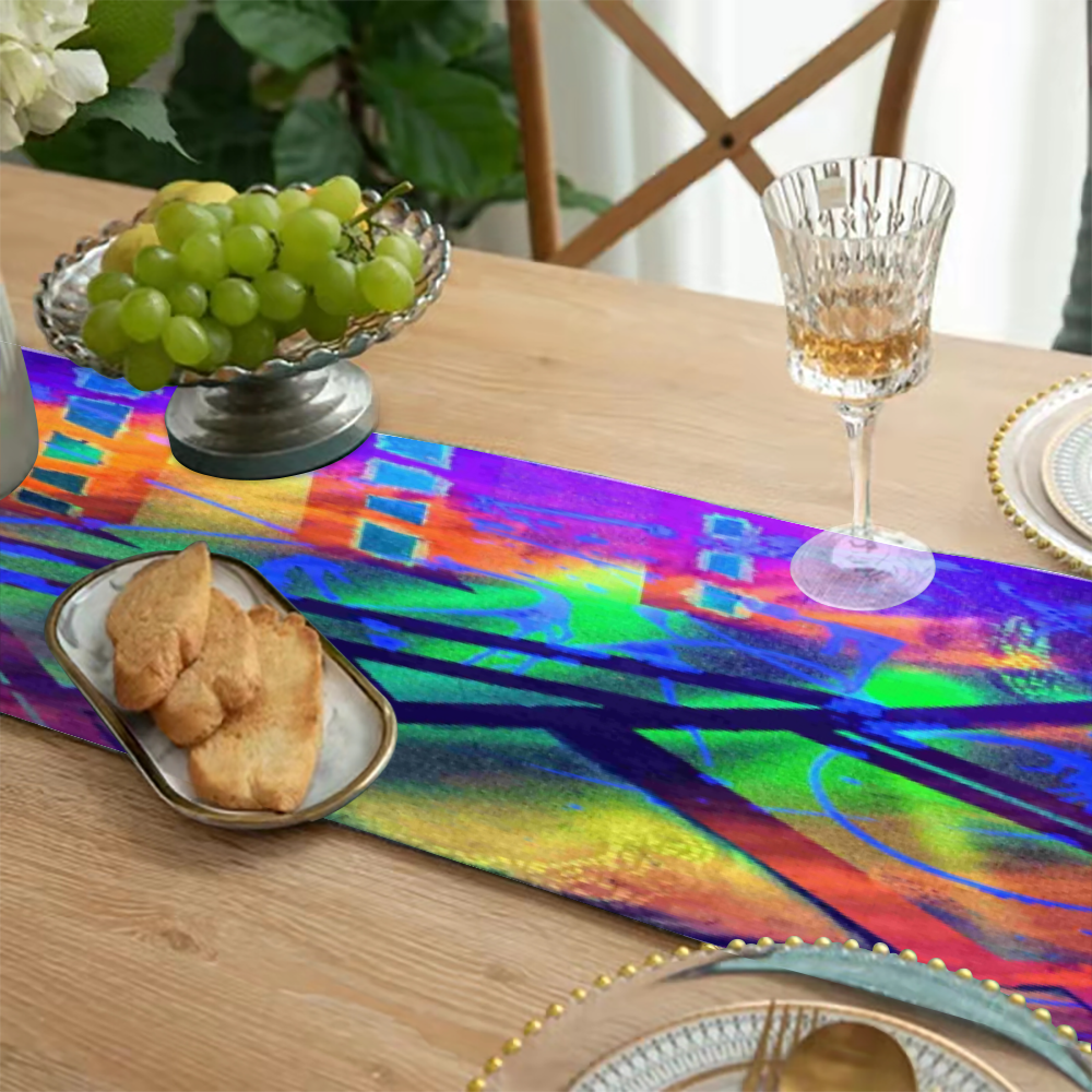 Gavin Scott Double-Sided Table Runner with Tassel Pendants