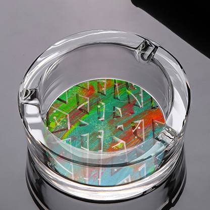Gavin Scott Round Glass Ashtray with 3 Slots