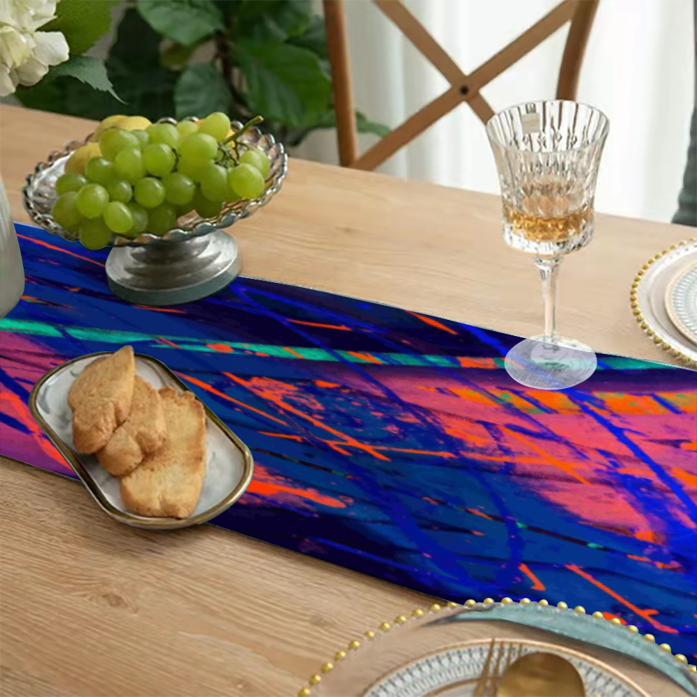 Gavin Scott Double-Sided Table Runner with Tassel Pendants