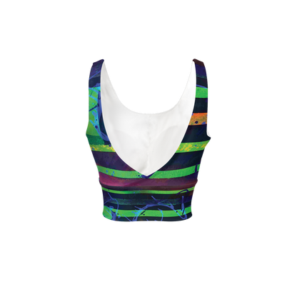 Gavin Scott Longline V-Shape-Back Sports Bra-Butter Soft Texture