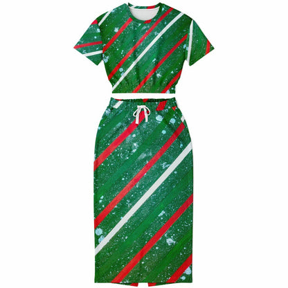 Gavin Scott Cropped Top & Full Skirt Set (Femme XS-XL)