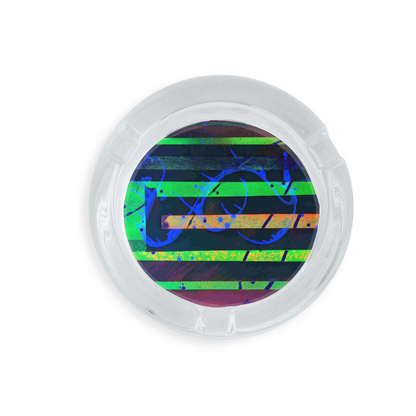 Gavin Scott Round Glass Ashtray with 3 Slots