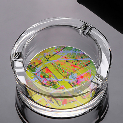 Gavin Scott Round Glass Ashtray with 3 Slots