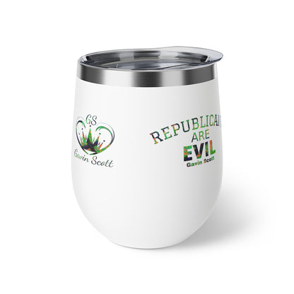 Gavin Scott REPUBLICANS ARE EVIL Insulated Copper Cup, 12oz