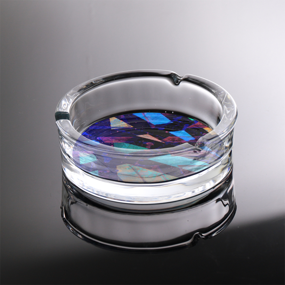 Gavin Scott Round Glass Ashtray with 3 Slots