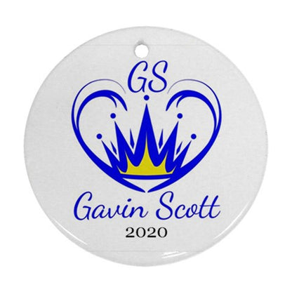 Gavin Scott First Edition Commemorative Round Holiday Ornament 2020 (Two Sides)