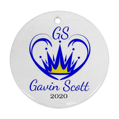 Gavin Scott First Edition Commemorative Round Holiday Ornament 2020 (Two Sides)