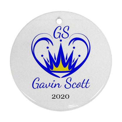Gavin Scott First Edition Commemorative Round Holiday Ornament 2020 (Two Sides)