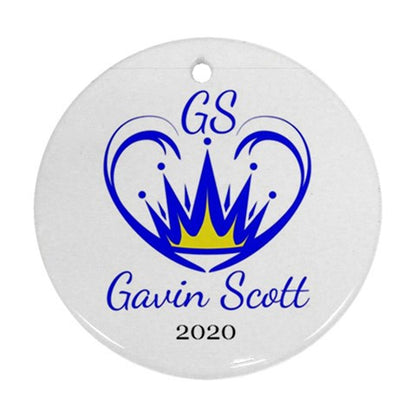 Gavin Scott First Edition Commemorative Round Holiday Ornament 2020 (Two Sides)