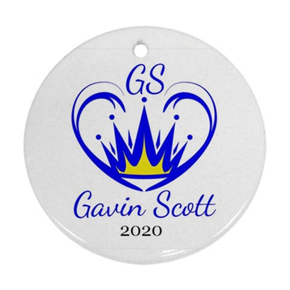 Gavin Scott First Edition Commemorative Round Holiday Ornament 2020 (Two Sides)