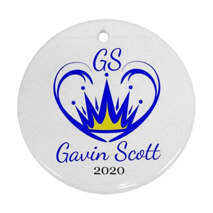 Gavin Scott First Edition Commemorative Round Holiday Ornament 2020 (Two Sides)