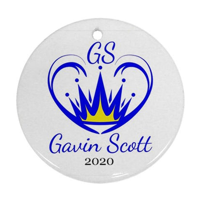 Gavin Scott First Edition Commemorative Round Holiday Ornament 2020 (Two Sides)