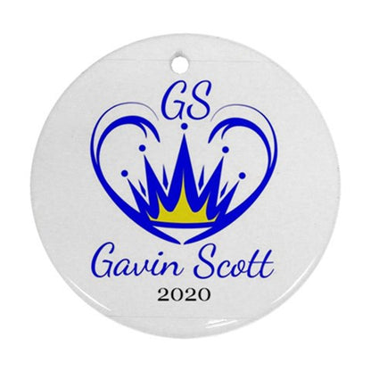 Gavin Scott First Edition Commemorative Round Holiday Ornament 2020 (Two Sides)