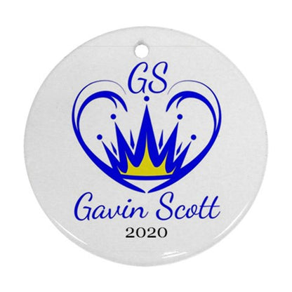 Gavin Scott First Edition Commemorative Round Holiday Ornament 2020 (Two Sides)