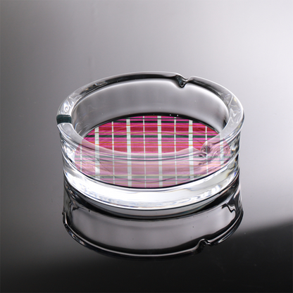 Gavin Scott Round Glass Ashtray with 3 Slots