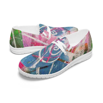 Gavin Scott Lace-Up Canvas Loafers