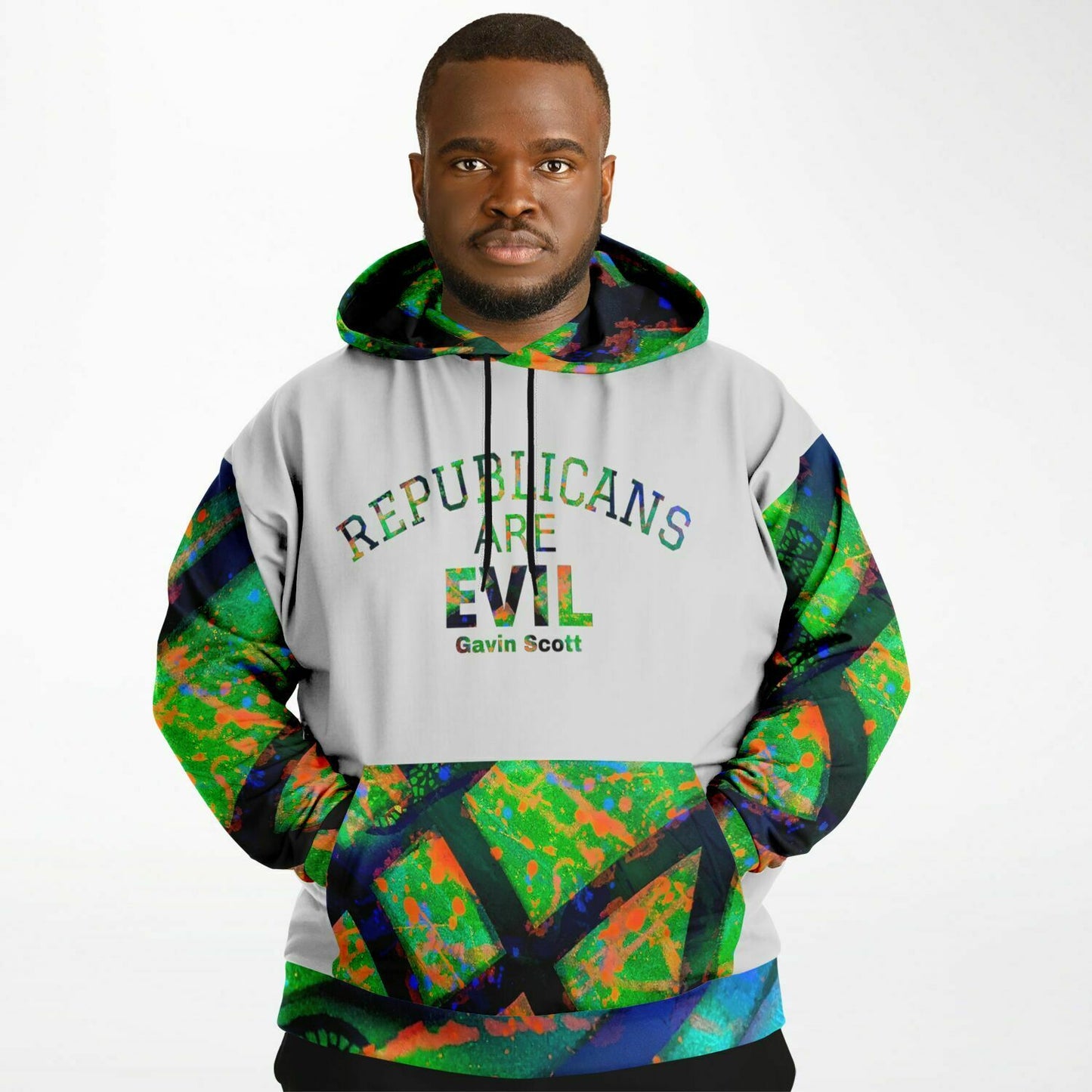 Gavin Scott "REPUBLICANS ARE EVIL" Pullover Hoodie (Genderless 2XL-6XL)