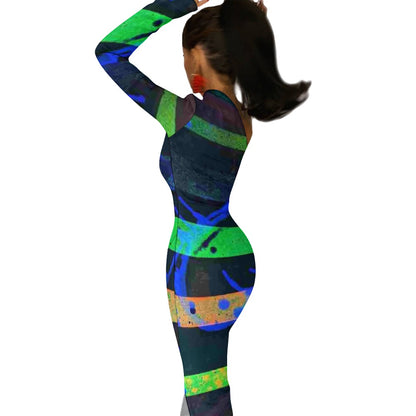 Gavin Scott Half Sleeve Slit Dress (Femme XS-L)