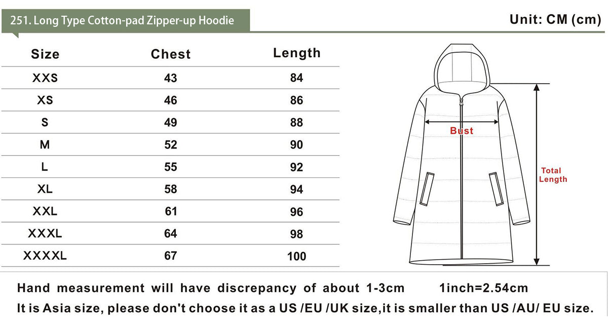 Gavin Scott Full-Length Zipper Hooded Puffer Coat (Genderless XXS-4XL)