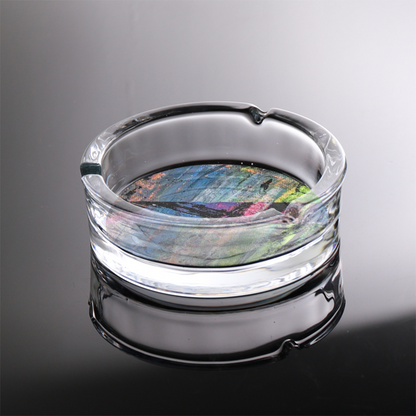 Gavin Scott Round Glass Ashtray with 3 Slots