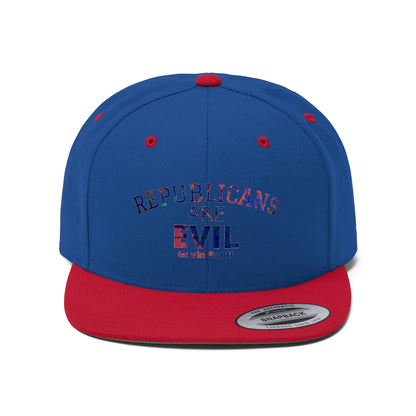 Gavin Scott REPUBLICANS ARE EVIL Flat Bill Hat