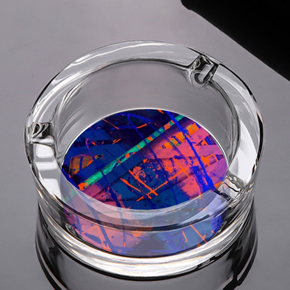 Gavin Scott Round Glass Ashtray with 3 Slots