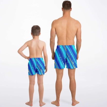 Gavin Scott Aqua Duo Trunk Set (Masc M:XS-3XL/B:XS-2XL)