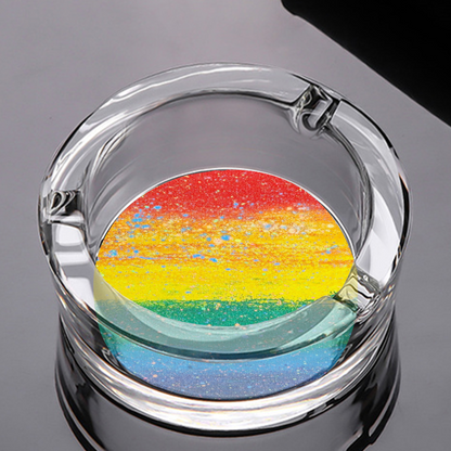 Gavin Scott PRIDE Round Glass Ashtray with 3 Slots