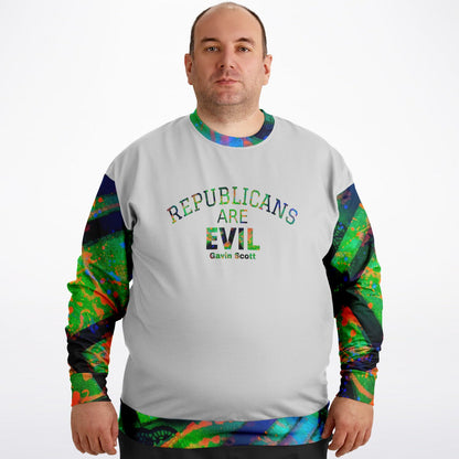 Gavin Scott "Republican Are Evil" Long Sleeve Sweater and Jogger Set (Genderless 2XL-6XL)